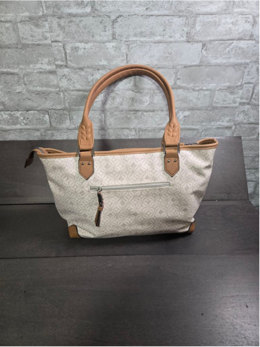 Women's ROSETTI Beige & Brown Logo Print Tote Bag One Size - Picture 7 of 11